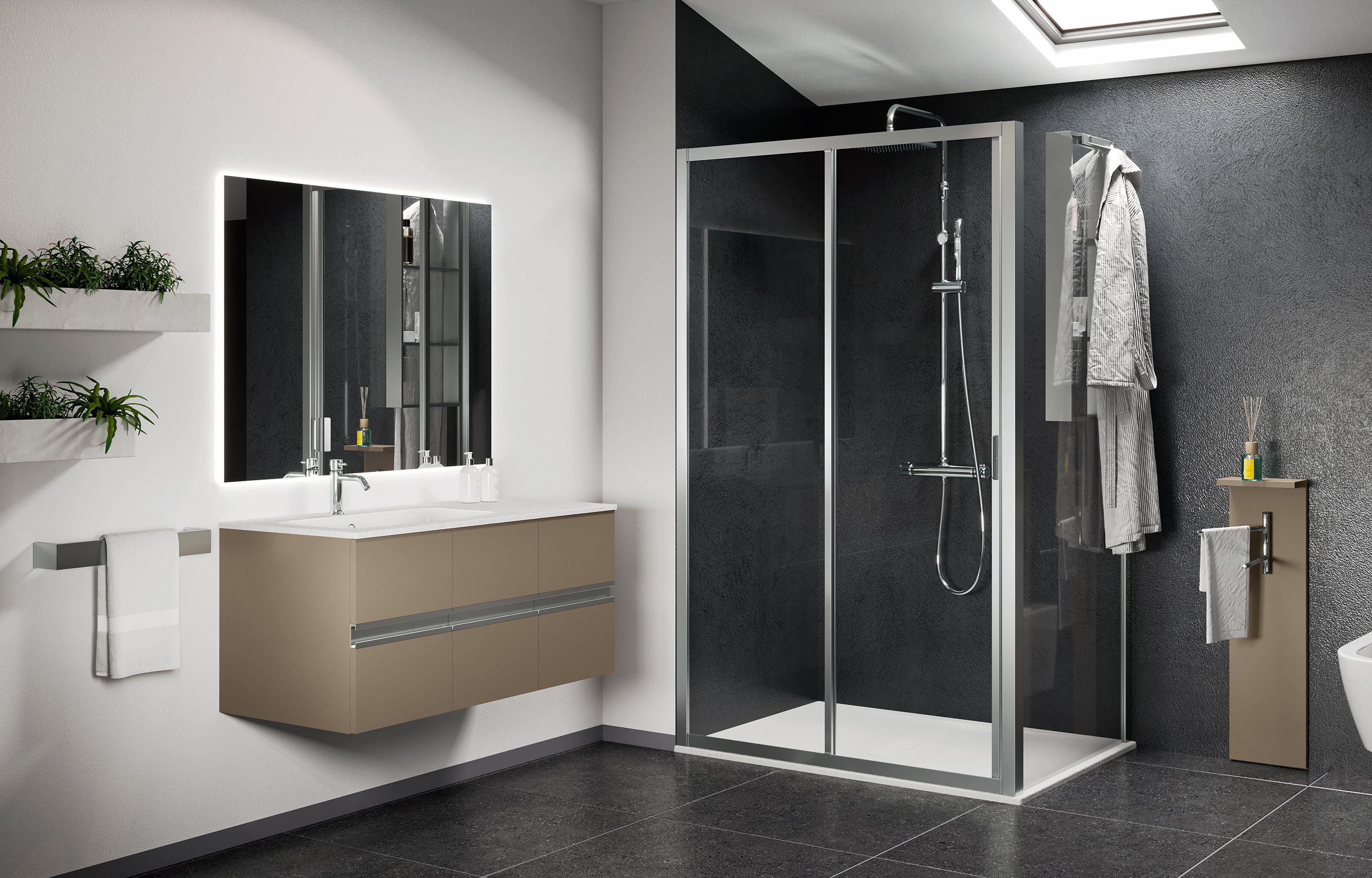 Shower enclosures - Lunes 2.0 2P+F