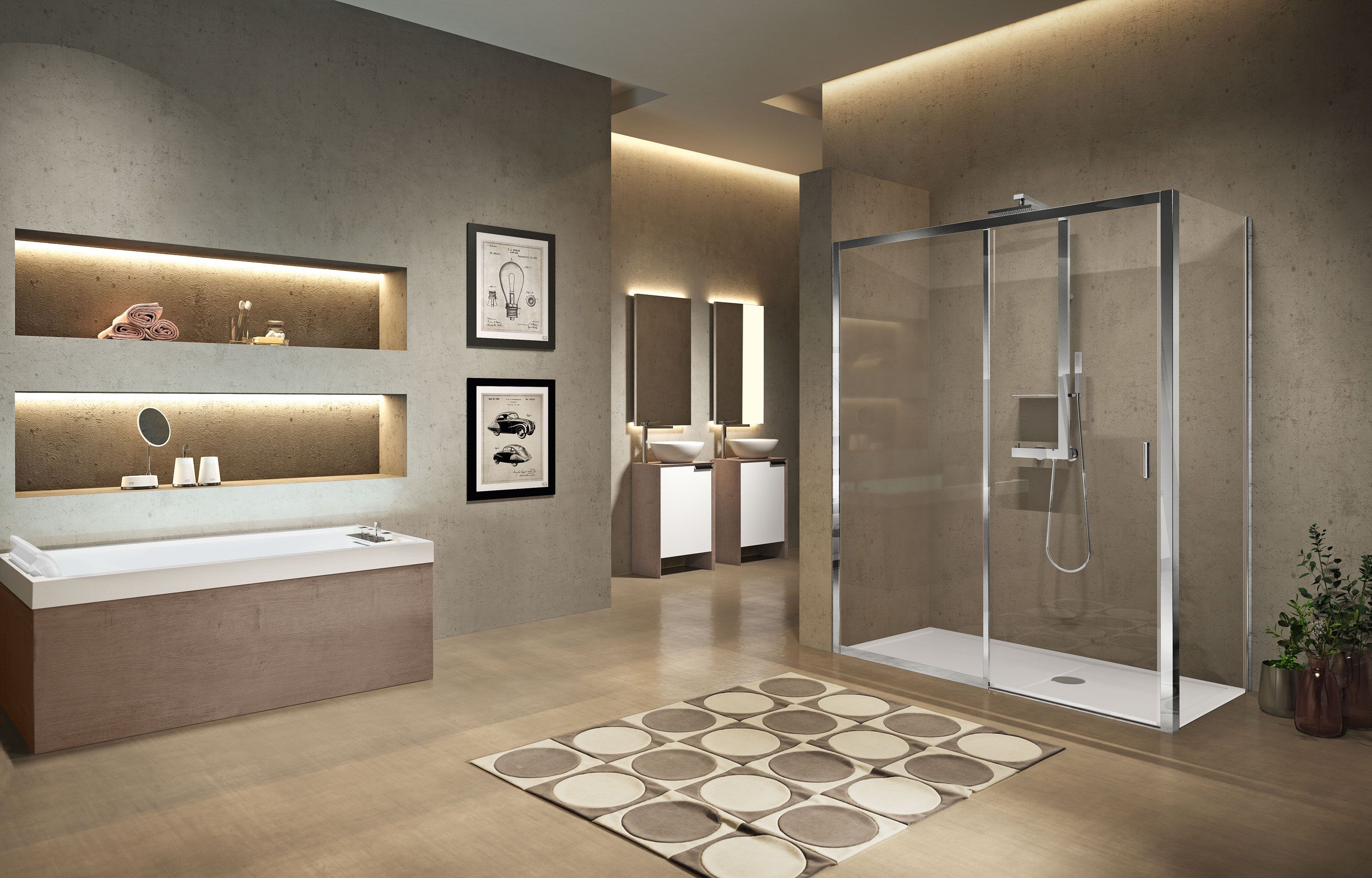 Shower enclosures - Lunes 2.0 2PH+F