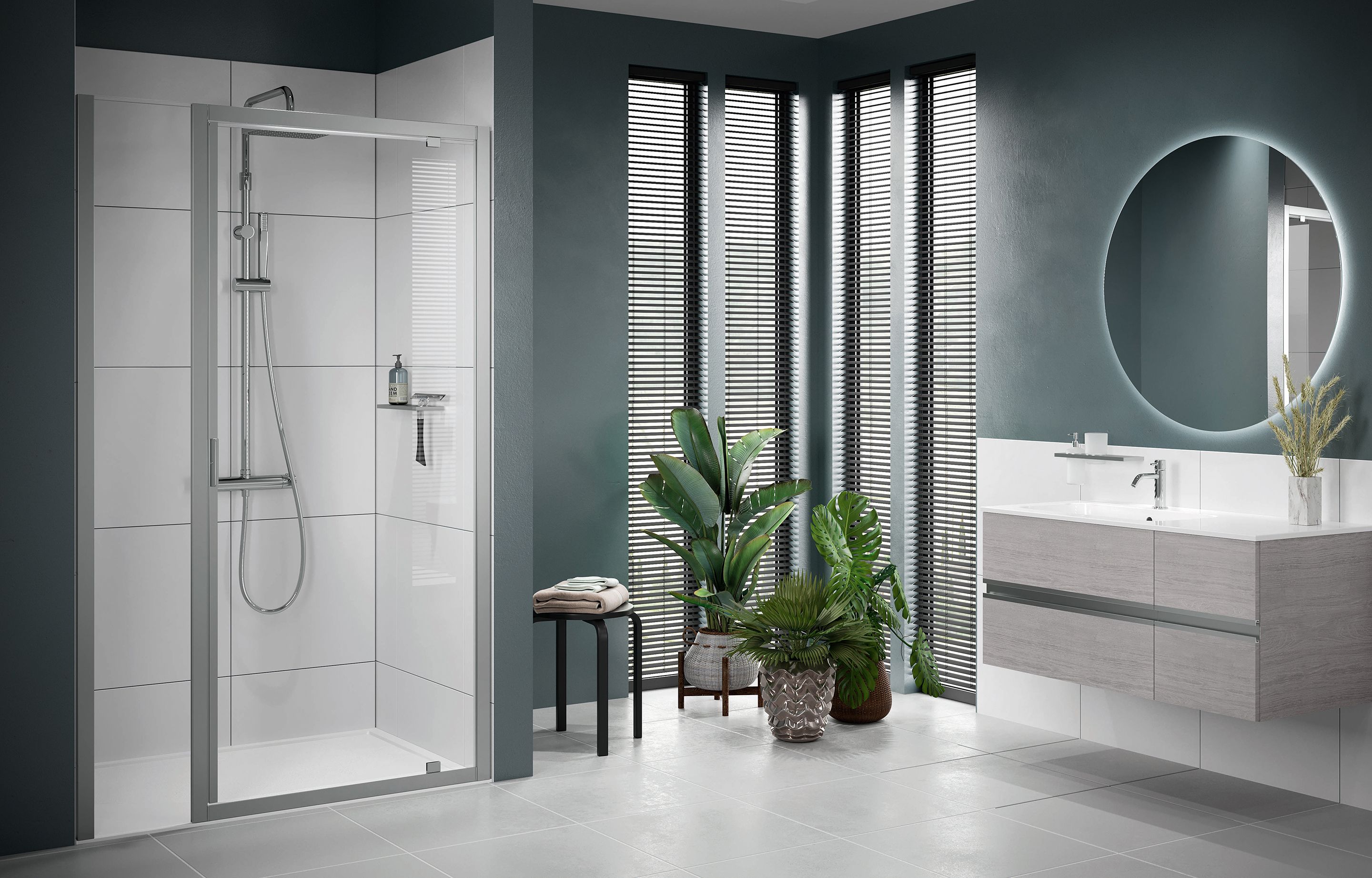 Shower enclosures - Lunes 2.0 G+F in linea